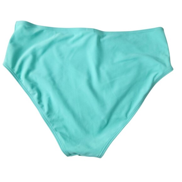 One-Shoulder Ruffle Swimsuit in Aqua - Picture 6 of 11